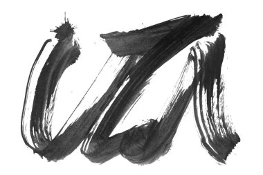 Siyah fırça darbesi ve doku. Grunge soyut elle boyanmış elementler. Altı çizili ve sınır tasarımı.