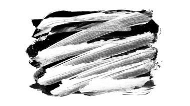 Siyah fırça darbesi ve doku. Grunge vektör soyut el boyalı element. Altı çizili ve sınır tasarımı.