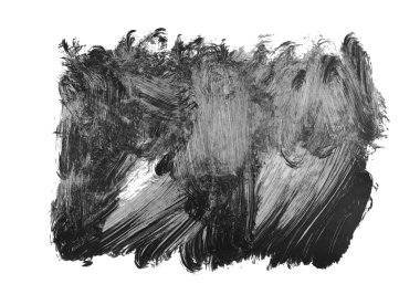 Siyah fırça darbesi ve doku. Grunge vektör soyut el boyalı element. Altı çizili ve sınır tasarımı.