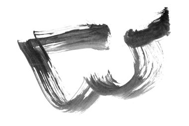 Siyah fırça darbesi ve doku. Grunge soyut elle boyanmış elementler. Altı çizili ve sınır tasarımı.