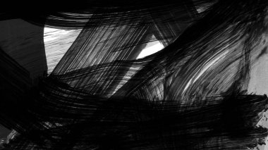 Siyah fırça darbesi ve doku. Grunge soyut elle boyanmış elementler. Altı çizili ve sınır tasarımı.