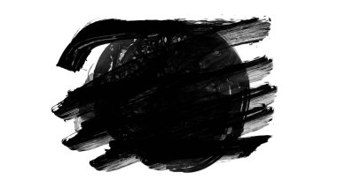 Siyah fırça darbesi ve doku. Grunge soyut elle boyanmış elementler. Altı çizili ve sınır tasarımı.