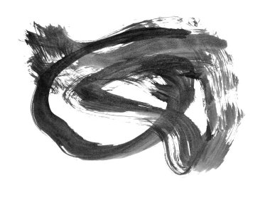 Siyah fırça darbesi ve doku. Grunge soyut elle boyanmış elementler. Altı çizili ve sınır tasarımı.