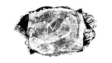 Siyah fırça darbesi ve doku. Grunge soyut elle boyanmış elementler. 