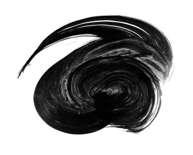 Siyah fırça darbesi ve doku. Grunge soyut elle boyanmış elementler. Altı çizili ve sınır tasarımı.