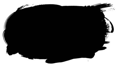 Siyah fırça darbesi ve doku. Grunge soyut elle boyanmış elementler. 