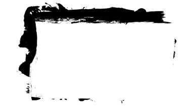 Siyah fırça darbesi dokusu. Grunge soyut elle boyanmış element. 