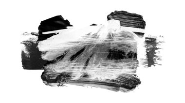 Siyah fırça darbesi ve doku. Grunge soyut elle boyanmış elementler. Altı çizili ve sınır tasarımı.