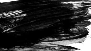 Siyah fırça darbesi ve doku. Grunge soyut elle boyanmış elementler. Altı çizili ve sınır tasarımı.