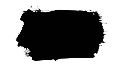 Siyah fırça darbesi ve doku. Grunge soyut elle boyanmış elementler. 