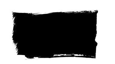 Siyah fırça darbesi dokusu. Grunge soyut elle boyanmış element. 