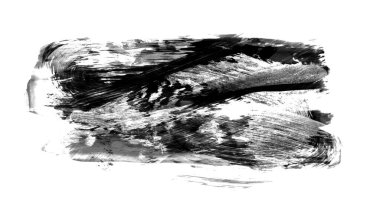 beyaz arkaplanda siyah mürekkep fırçası darbeleri