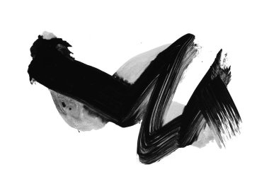 Siyah fırça darbesi ve doku. Grunge vektör soyut el boyalı element. Altı çizili ve sınır tasarımı. 