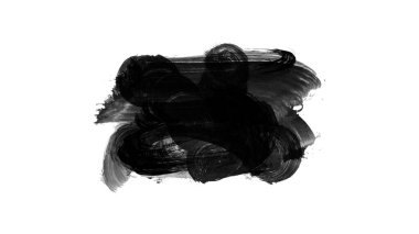 Siyah fırça darbesi ve doku. Grunge soyut elle boyanmış elementler. Altı çizili ve sınır tasarımı.