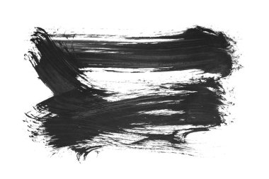 Siyah fırça darbesi ve doku. Grunge soyut elle boyanmış elementler. Altı çizili ve sınır tasarımı.