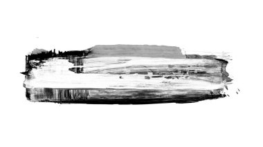 beyaz arkaplanda siyah grunge mürekkep fırçası darbesi