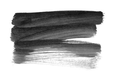 Siyah fırça darbesi ve doku. Grunge soyut elle boyanmış elementler. Altı çizili ve sınır tasarımı.