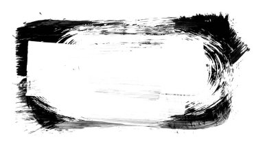 Siyah fırça darbesi ve doku. Grunge soyut elle boyanmış elementler. Altı çizili ve sınır tasarımı.