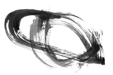 Siyah fırça darbesi ve doku. Grunge soyut elle boyanmış elementler. Altı çizili ve sınır tasarımı.