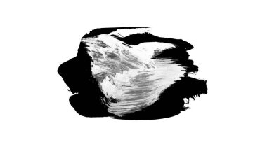 Siyah fırça darbesi ve doku. Grunge soyut elle boyanmış elementler. Altı çizili ve sınır tasarımı.