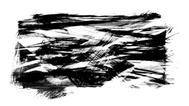 Siyah fırça darbesi ve doku. Grunge soyut elle boyanmış elementler. Altı çizili ve sınır tasarımı.