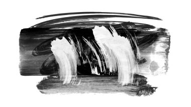 Siyah fırça darbesi ve doku. Grunge soyut elle boyanmış elementler. Altı çizili ve sınır tasarımı.