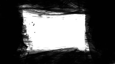 Siyah fırça darbesi ve doku. Grunge soyut elle boyanmış elementler. 