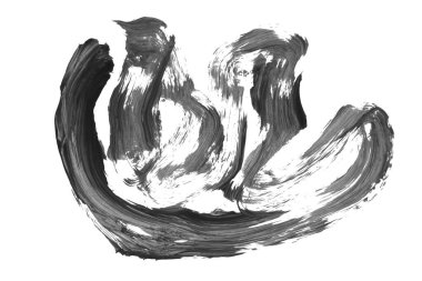 siyah mürekkep fırçası vuruşu. resimleme.