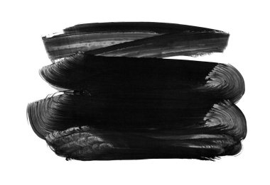 Siyah fırça darbesi ve doku. Grunge soyut elle boyanmış elementler. Altı çizili ve sınır tasarımı.