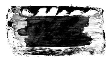 Siyah fırça darbesi ve doku. Grunge soyut elle boyanmış elementler. Altı çizili ve sınır tasarımı.