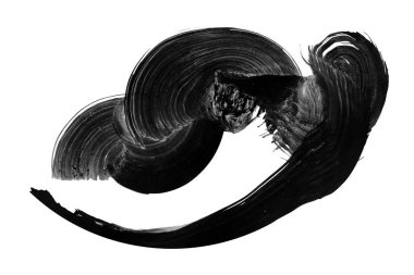 Siyah fırça darbesi ve doku. Grunge soyut elle boyanmış elementler. Altı çizili ve sınır tasarımı.