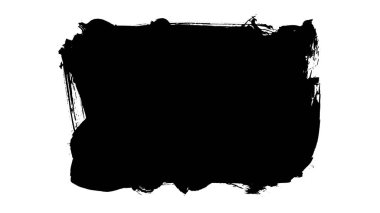 Beyaz arkaplanda izole edilmiş siyah fırça seti