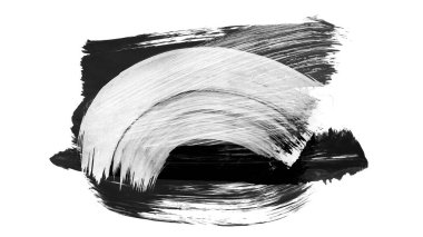 Siyah fırça darbesi ve doku. Grunge soyut elle boyanmış elementler. Altı çizili ve sınır tasarımı.