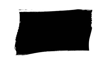 Siyah fırça darbesi dokusu. Grunge soyut elle boyanmış element. 