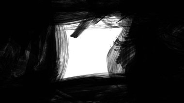 Siyah fırça darbesi dokusu. Grunge soyut elle boyanmış element. 