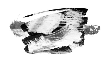 Siyah fırça darbesi ve doku. Grunge soyut elle boyanmış elementler. Altı çizili ve sınır tasarımı.