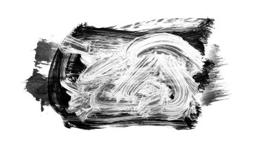 Siyah fırça darbesi ve doku. Grunge soyut elle boyanmış elementler. Altı çizili ve sınır tasarımı.