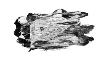 Siyah fırça darbesi ve doku. Grunge soyut elle boyanmış elementler. Altı çizili ve sınır tasarımı.