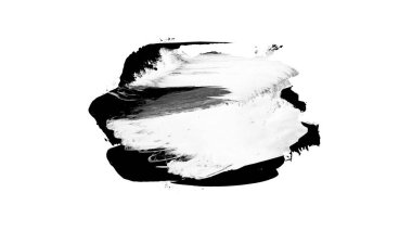 Siyah fırça darbesi ve doku. Grunge soyut elle boyanmış elementler. Altı çizili ve sınır tasarımı.