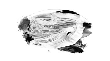 Siyah fırça darbesi ve doku. Grunge soyut elle boyanmış elementler. Altı çizili ve sınır tasarımı.