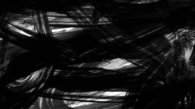 Siyah fırça darbesi ve doku. Grunge soyut elle boyanmış elementler. Altı çizili ve sınır tasarımı.