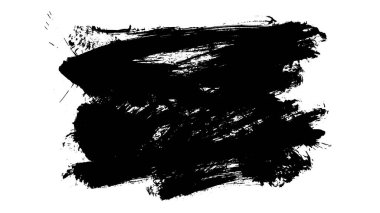 Beyaz arkaplanda izole edilmiş siyah fırça seti