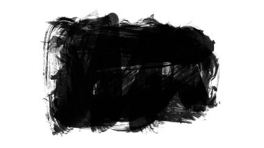 Beyaz arkaplanda izole edilmiş siyah fırça seti