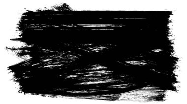 Siyah fırça darbesi dokusu. Grunge soyut elle boyanmış element. 