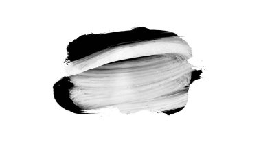 Siyah fırça darbesi ve doku. Grunge soyut elle boyanmış elementler. Altı çizili ve sınır tasarımı.