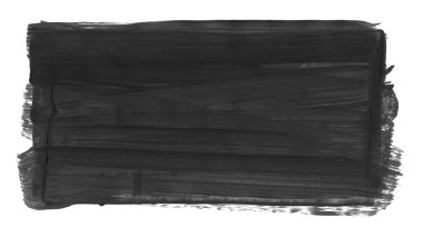 Siyah fırça darbesi ve doku. Grunge vektör soyut el boyalı element. Altı çizili ve sınır tasarımı.