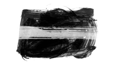 Siyah fırça darbesi ve doku. Grunge soyut elle boyanmış elementler. Altı çizili ve sınır tasarımı.