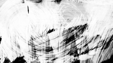 Siyah fırça darbesi ve doku. Grunge soyut elle boyanmış elementler. 