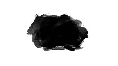 Siyah fırça darbesi ve doku. Grunge soyut elle boyanmış elementler. Altı çizili ve sınır tasarımı.