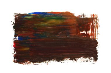 Siyah ve renkli boya karışımı, fırça darbesi ve doku. Grunge soyut elle boyanmış elementler. 